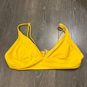 Bright yellow swim top